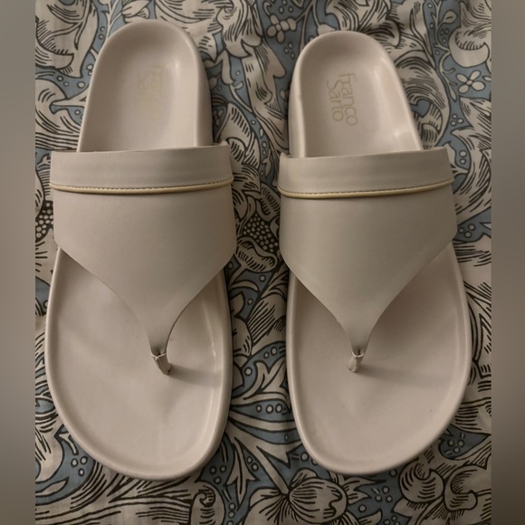 Franco Sarto Cream Slide Sandals - Picture 1 of 6